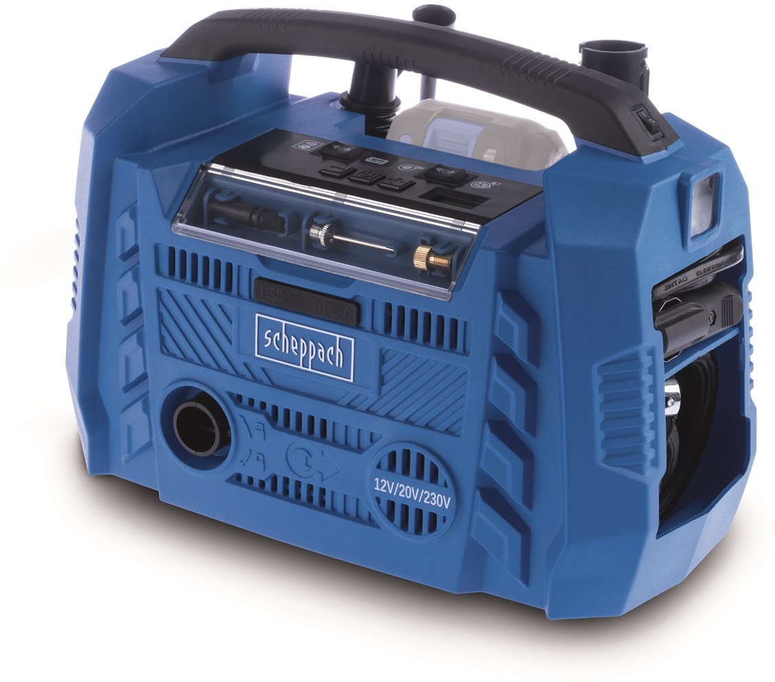 Scheppach Air Force 6 (20 V aku, 12 V, 230 V)