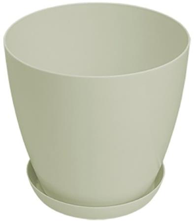 GARDINO Kvetináč LUX s podmiskou, priemer 18 cm, béžový