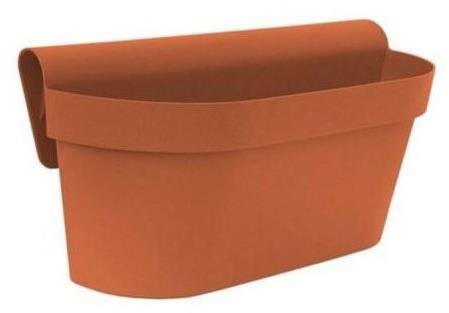 GARDINO Truhlík na zábradlie ESPRIT, 30 cm, terakota