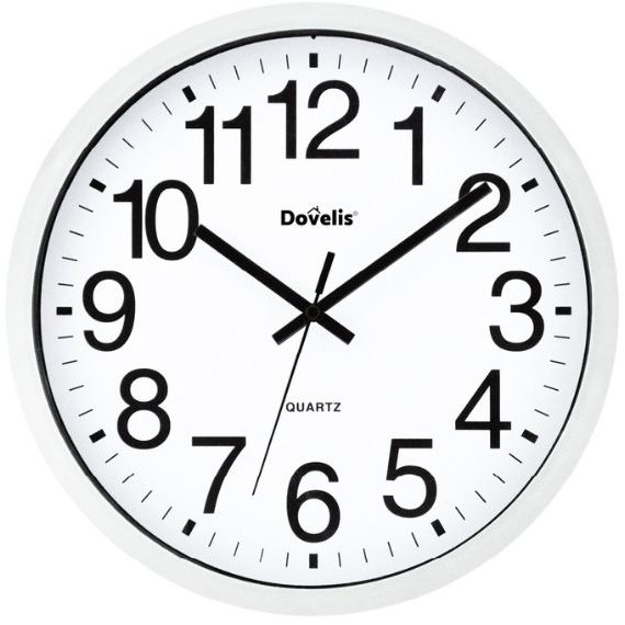 Garsaco Classic Nástenné hodiny s veľkými číslicami 25 cm, biele