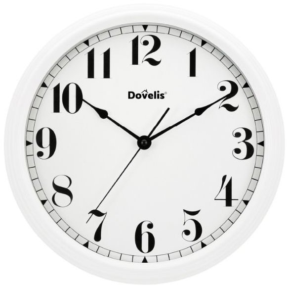 Garsaco Vintage Veľké nástenné hodiny s veľkými číslami 33 cm, biele