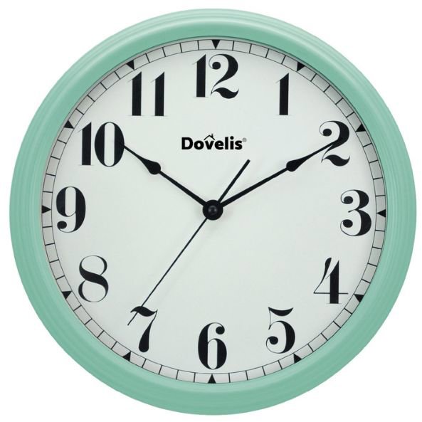 Garsaco Vintage Veľké nástenné hodiny s veľkými číslami 33 cm, mint