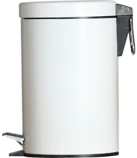 Gastro Kovový pedálový odpadkový kôš 3 l, biely