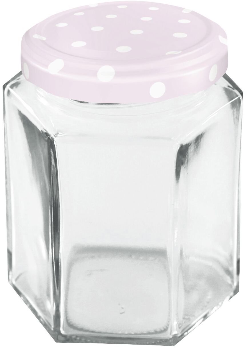 Gastro Zavařovací sklenice 191 ml, víčko šroubovací růžové, průměr víčka 58 mm, 10 ks