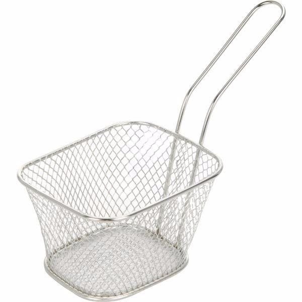 Gastro Košík na servírovanie jedla nehrdzavejúca oceľ 10,5 × 8,5 × 7 cm