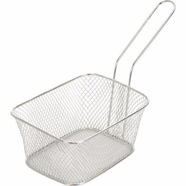 Gastro Košík na servírovanie jedla nehrdzavejúca oceľ 14 × 11 × 7 cm