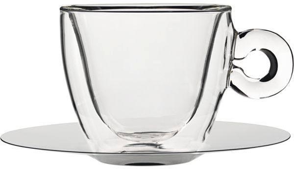 Luigi Bormioli dvojstenná šálka 165 ml + podšálka 2 ks