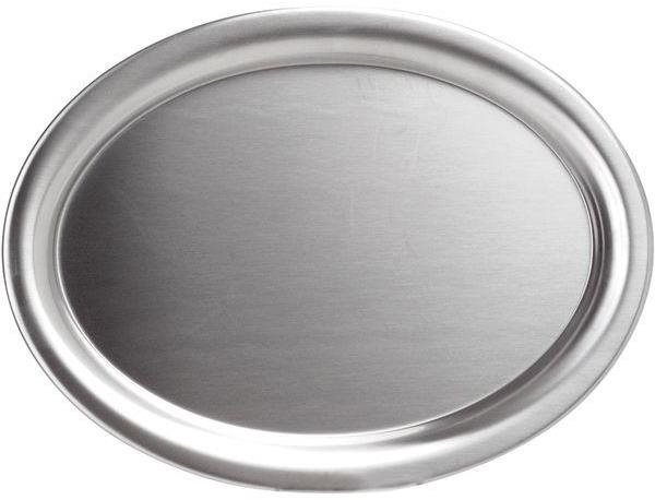 APS Servírovacia tácka podnos oválna 26,5 × 19 cm nehrdzavejúca oceľ mat