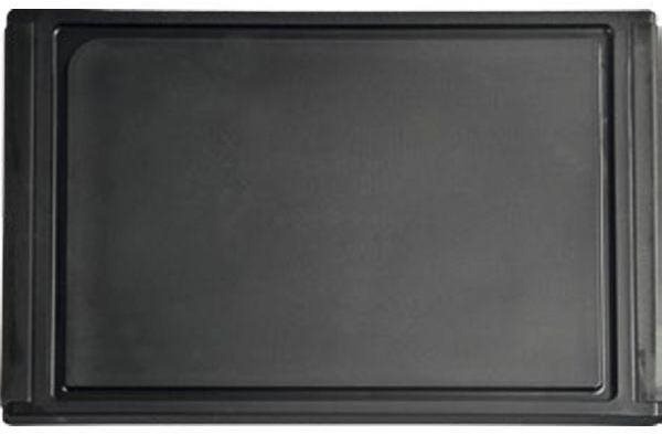 Doštička na krájanie 350 × 230 × 12 čierna s drážkou Gastro