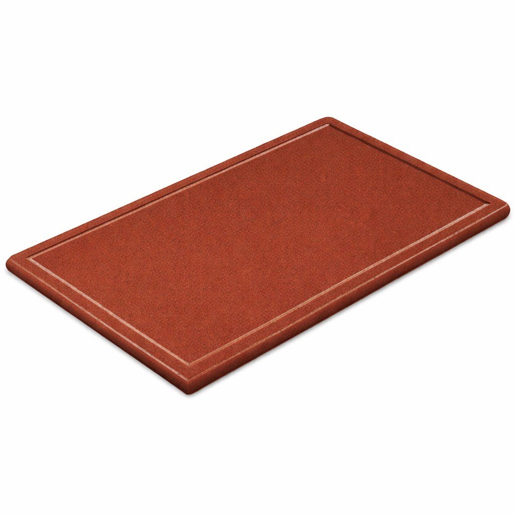 Gastro Doštička na krájanie plastová 40 × 30 × 1 cm, s drážkou, hnedá