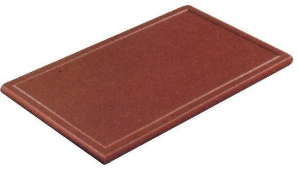 Gastro Doštička na krájanie plastová 32,5 × 26,5 × 2 cm GN 1/2, s drážkou, hnedá