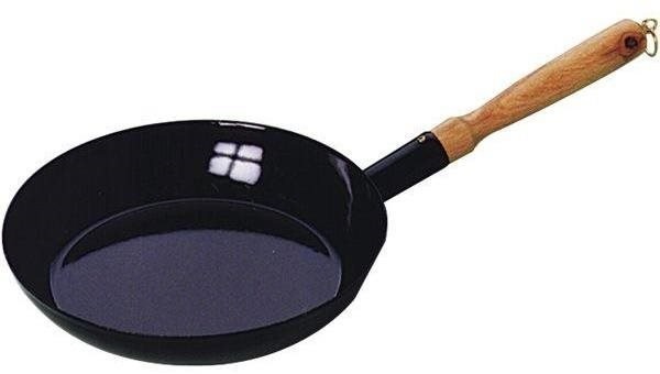 Riess Panvica smaltovaná 24 cm, drevená rukoväť