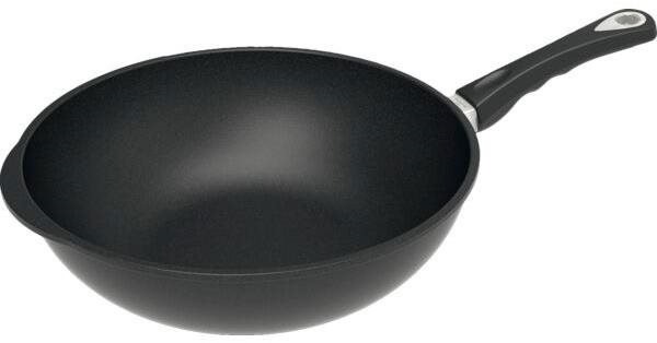 AMT Gastroguss Liatinová panvica wok 32 cm, vhodná na indukciu
