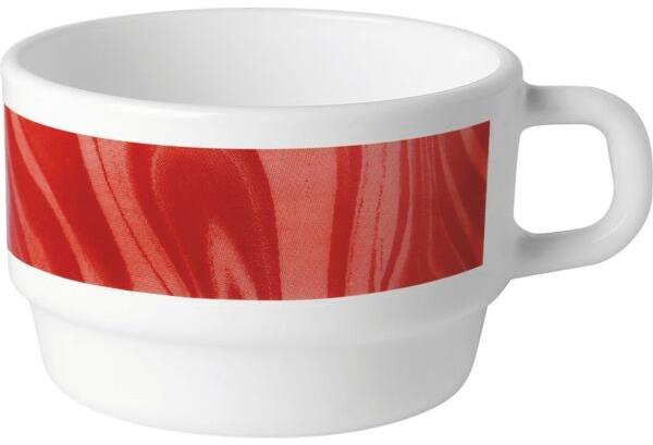 Bormioli Rocco Šálka na kávu Careware 220 ml, červená, 12 ks