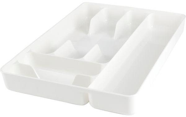 Príborník plast 6 priehradok, biely