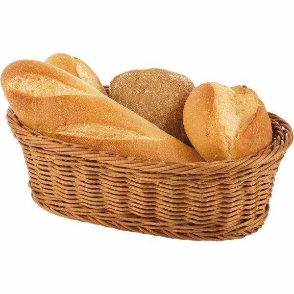 Košík na pečivo oválny APS 27x18 cm, hnedý