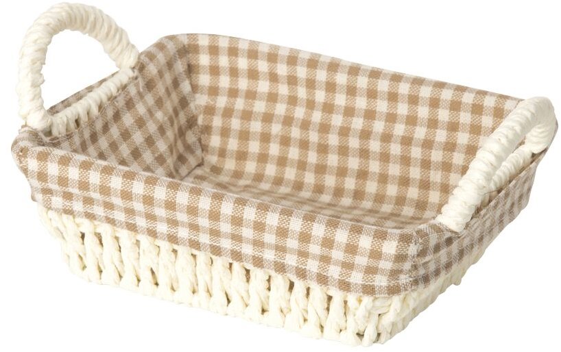 Adam Schmidt Košík prútený, obdĺžnikový, s textíliou 180 × 145 mm