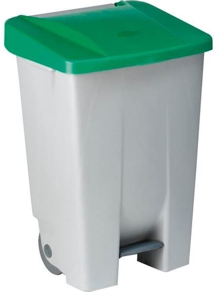 Gastro Odpadkový kôš nášľapný 80 l, sivá/zelená