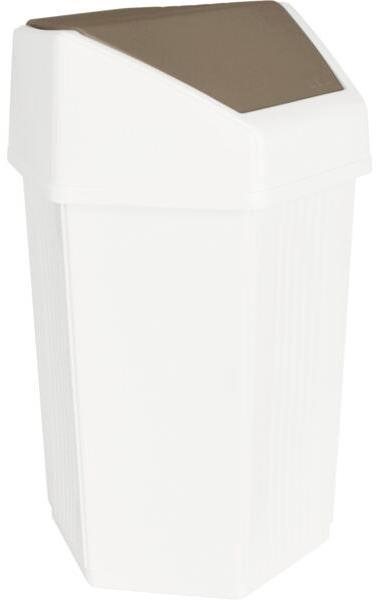 Gastro Odpadkový kôš plastový 50 l, biely, so sklopným vekom