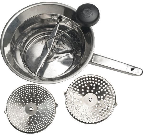 Gastro Pasírovacie sito pasírovač antikorobý 24 cm, 3 rôzne vložky