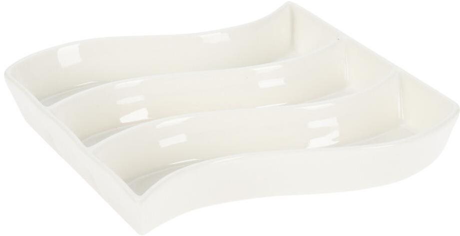 H&L Porcelánová miska na olivy Wave, biela