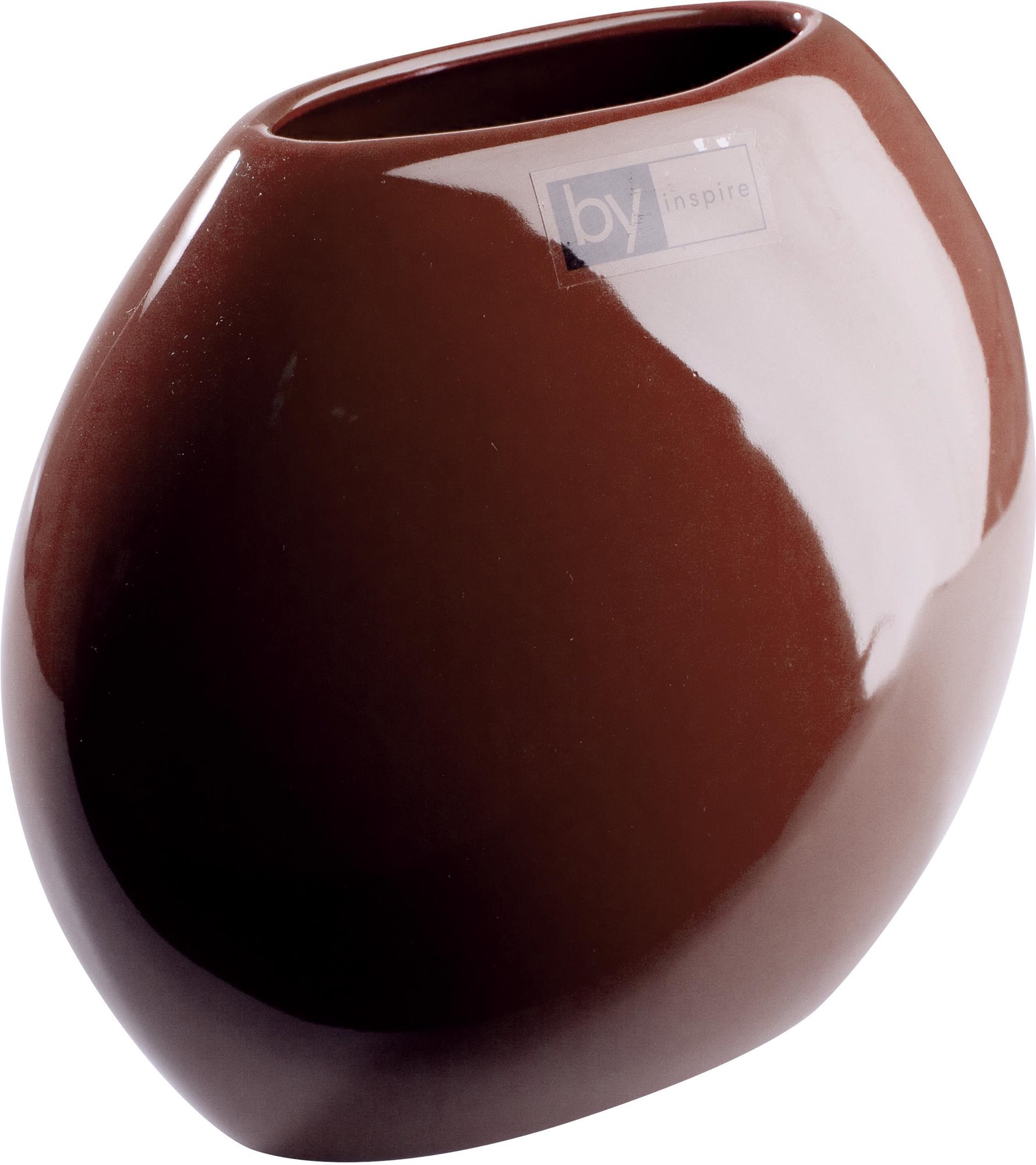 by inspire Váza „even“ (16,5 × 8,5 × 15 cm), hnedá