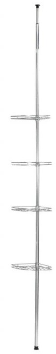 WENKO PREA – Teleskopická rohová polička 65-275 cm, nerez