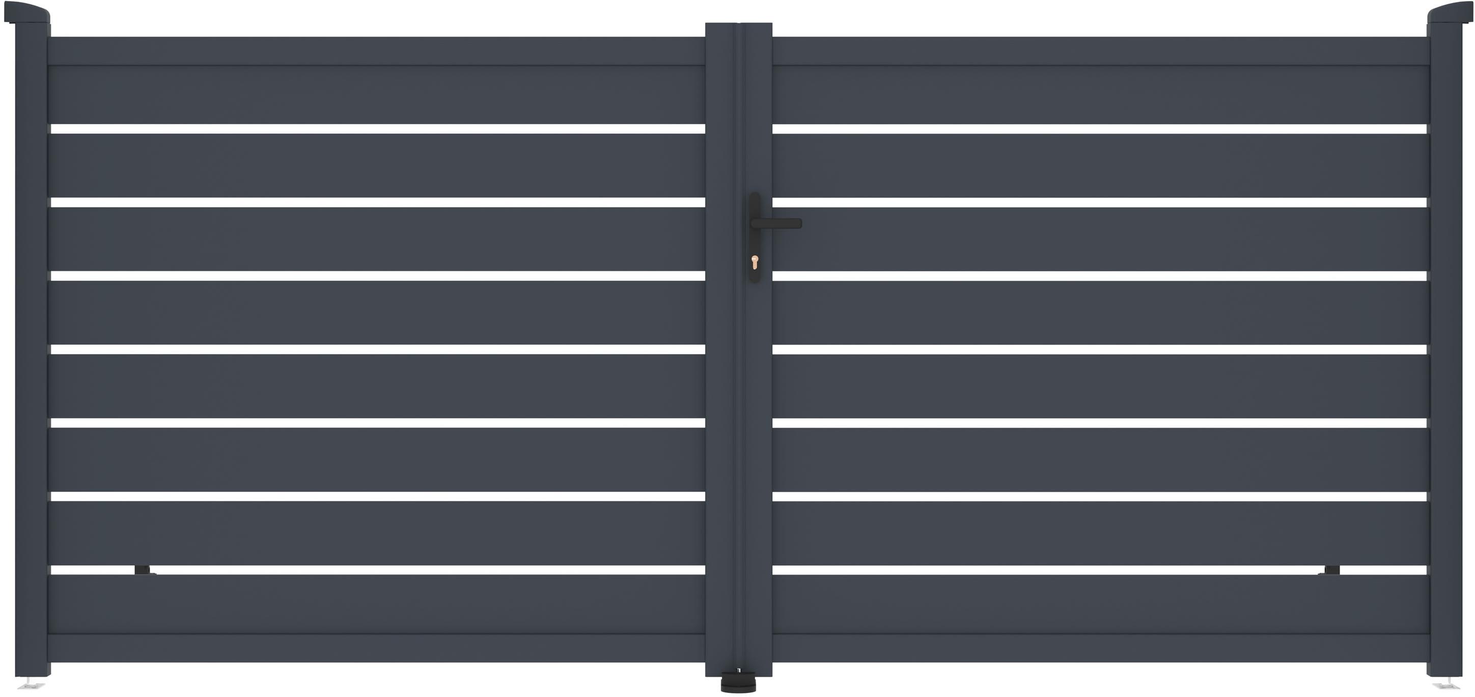 G21 Brána Reno 350 × 158 cm dvojkrídlová, antracitová