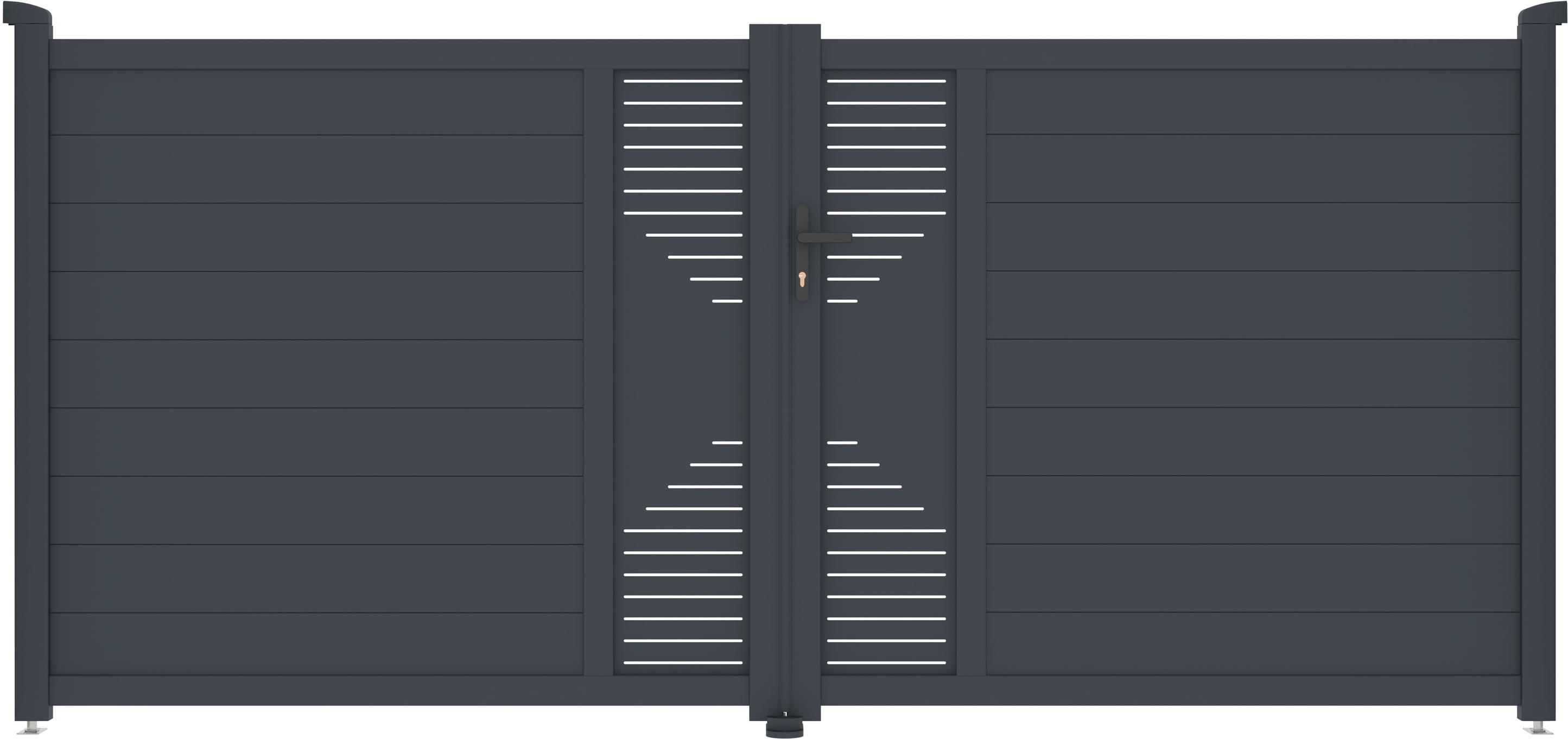 G21 Brána Marion 350 × 158 cm dvojkrídlová, antracitová