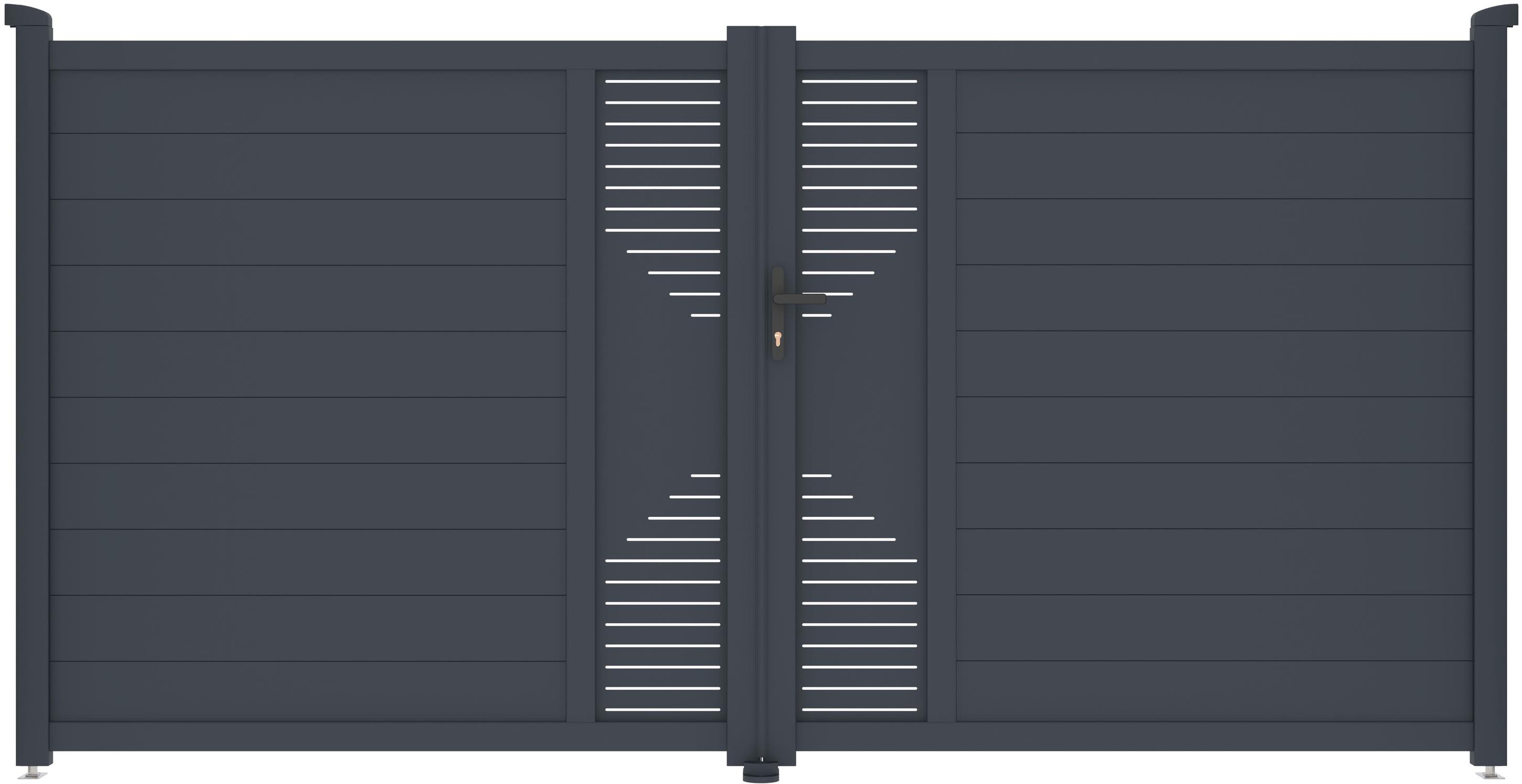 G21 Brána Marion 350 × 173 cm dvojkrídlová, antracitová