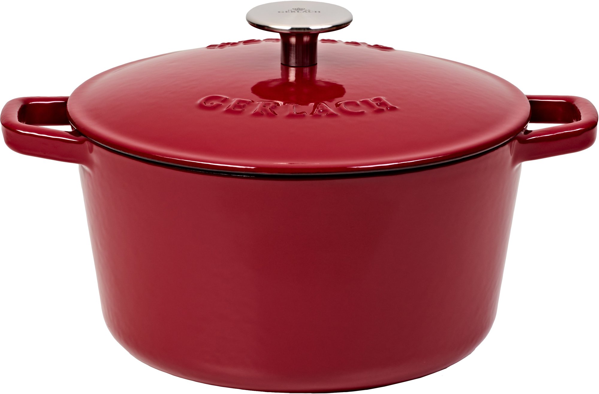 Gerlach Liatinový hrniec s pokrievkou NATUR 21 cm 3 l burgundy