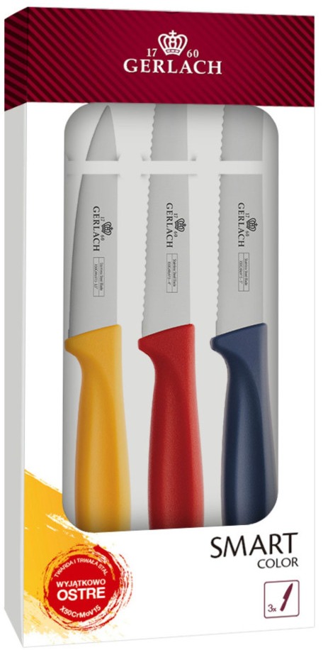 Gerlach Súprava 3 ks nožov SMART COLOR