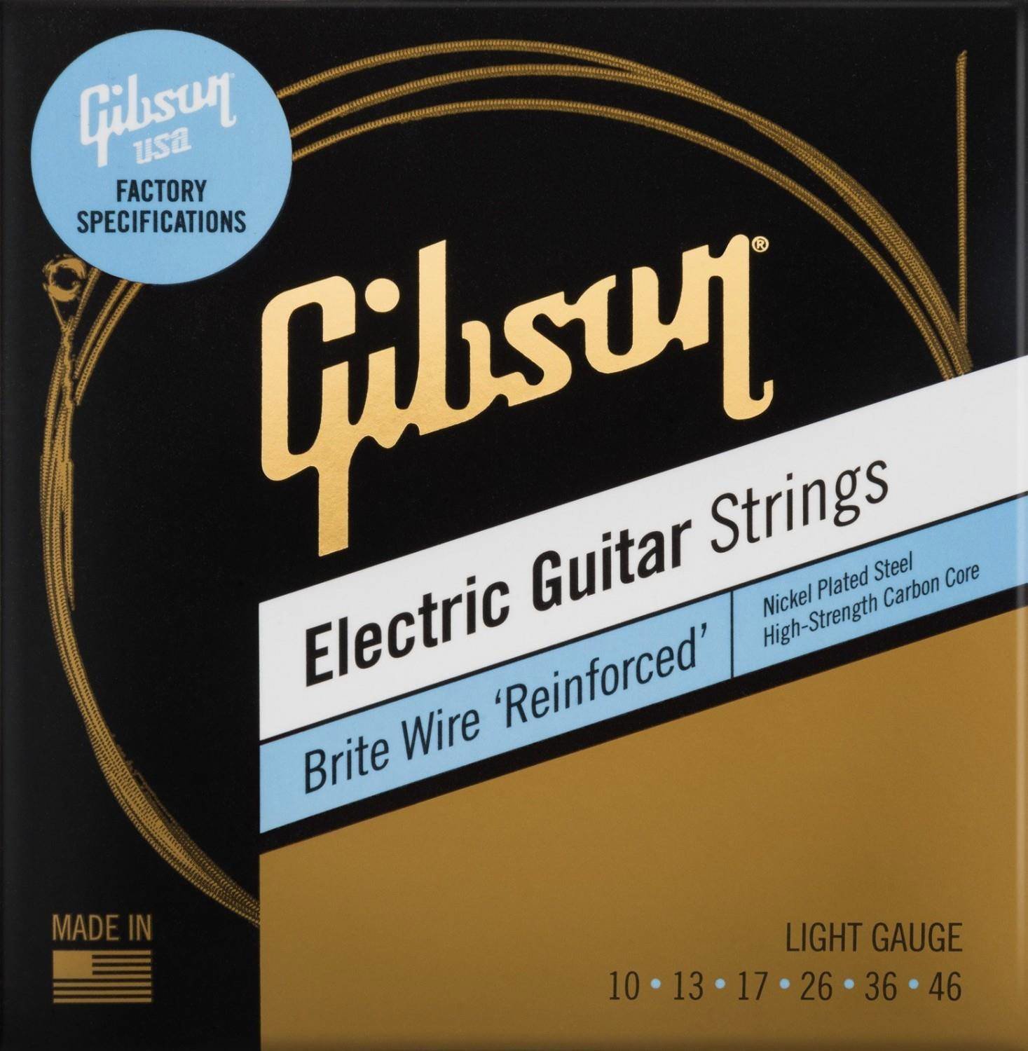Gibson SEG-BWR10 Brite Wire Reinforced struny na elektrickú gitaru 10-46 Light