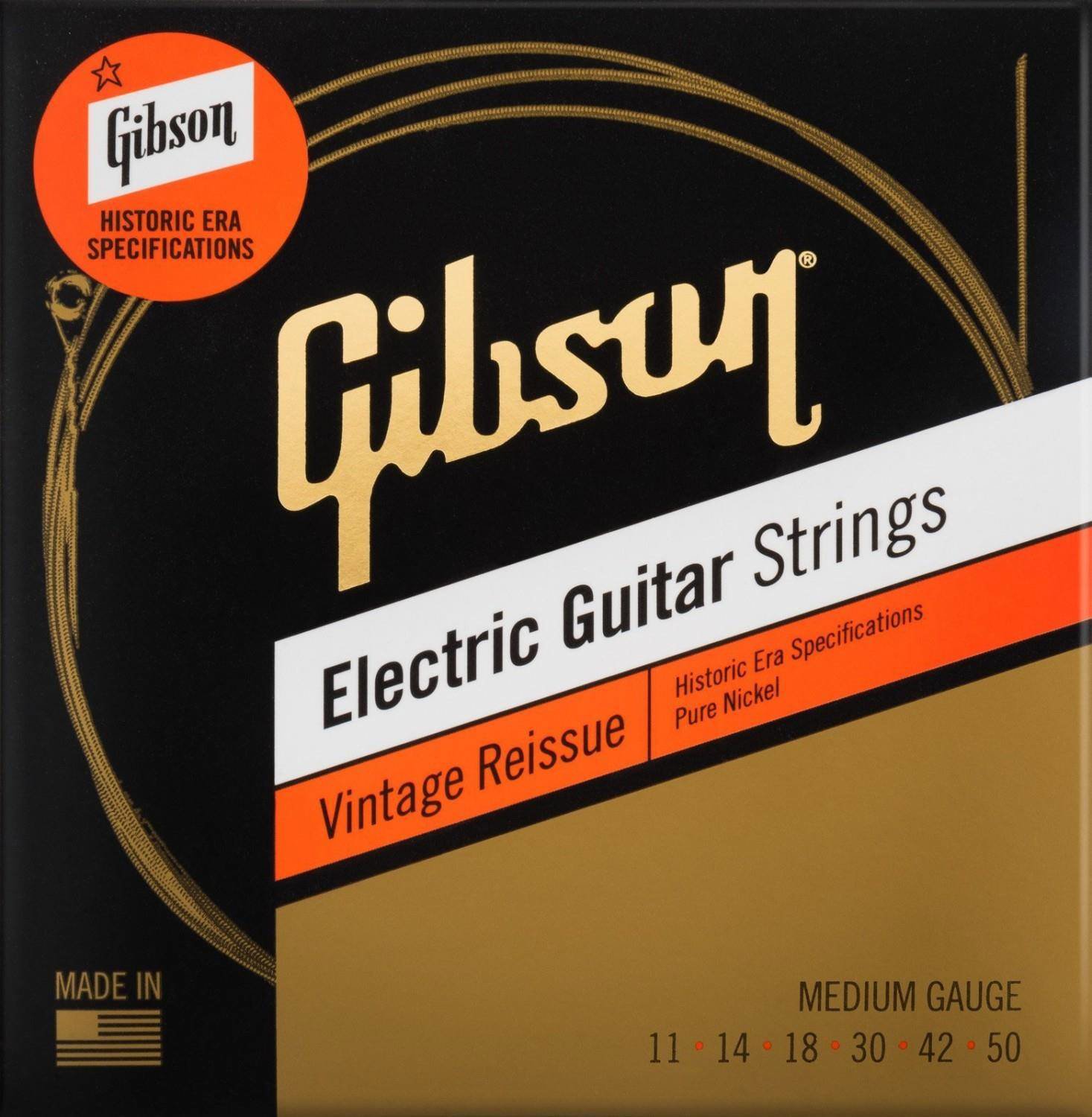 Gibson SEG-HVR11 Vintage Reissue Electric Guitar Strings 11-50 Medium