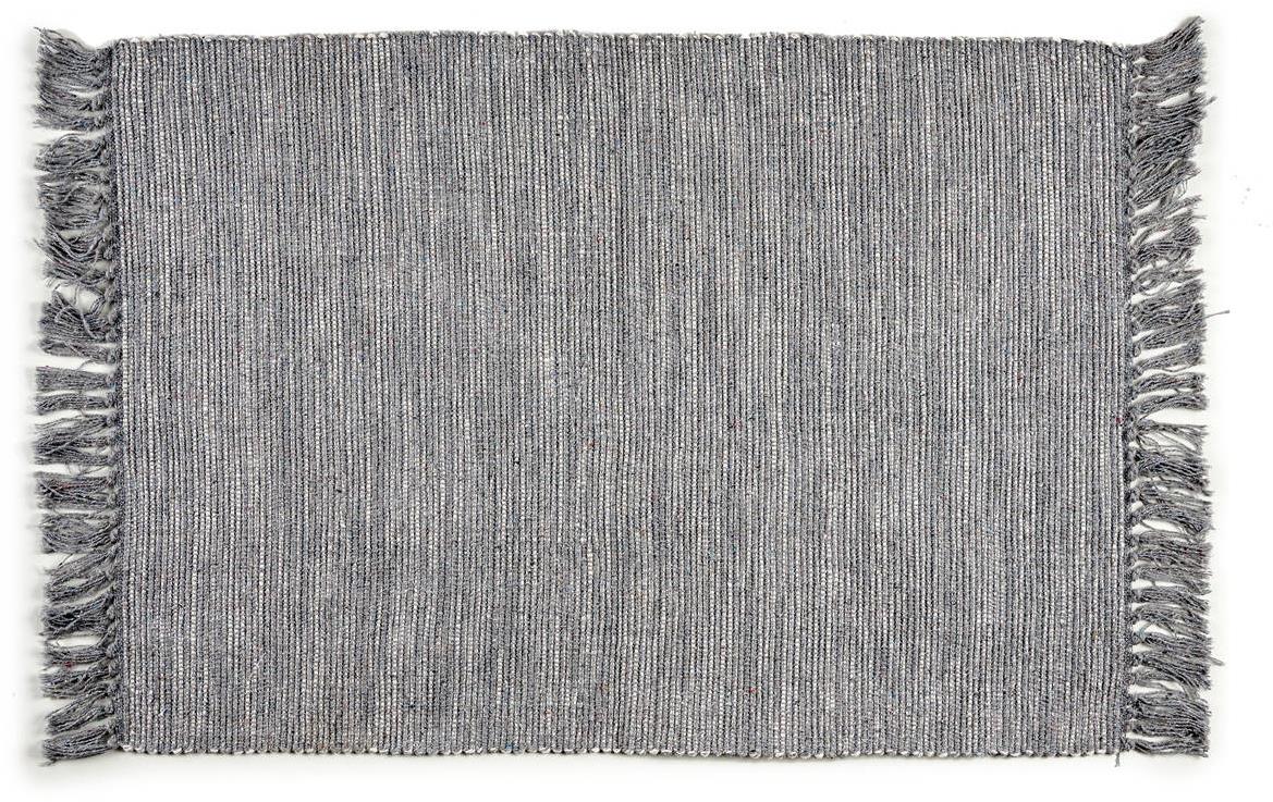 Giftdecor Bavlnený koberec so strapcami, sivý, 80 × 120 cm
