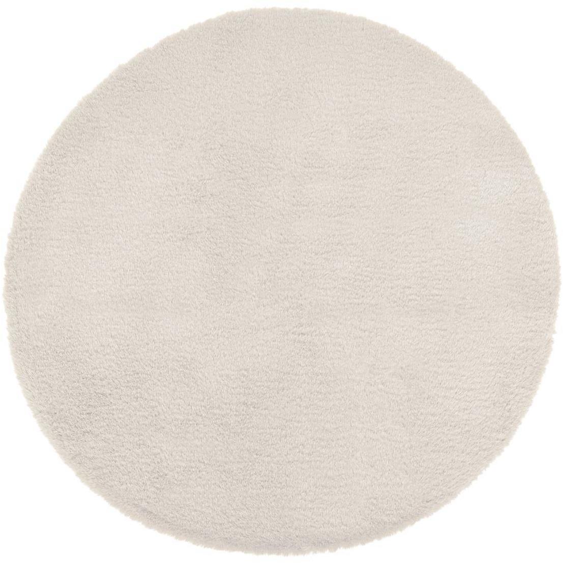 ATMOSPHERA Biely okrúhly koberec, 80 cm