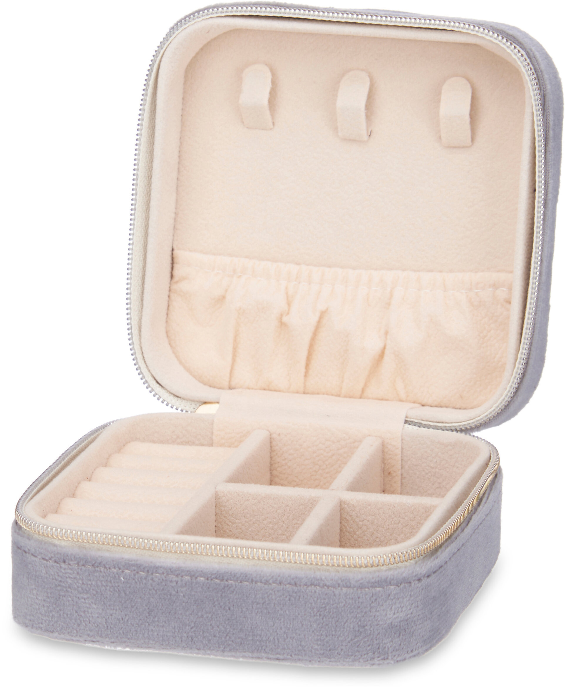 Giftdecor Šperkovnice Velvet 10 × 10 × 5 cm, šedá