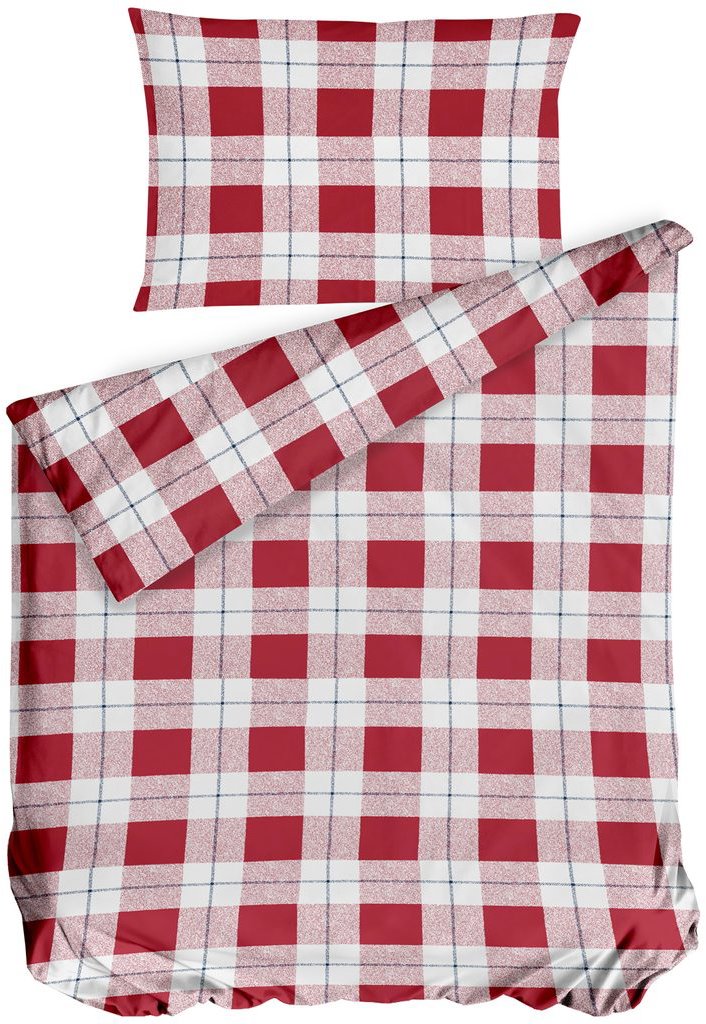 Gipetex bavlnené obliečky Kocka červené 140 × 220/70 × 90 cm