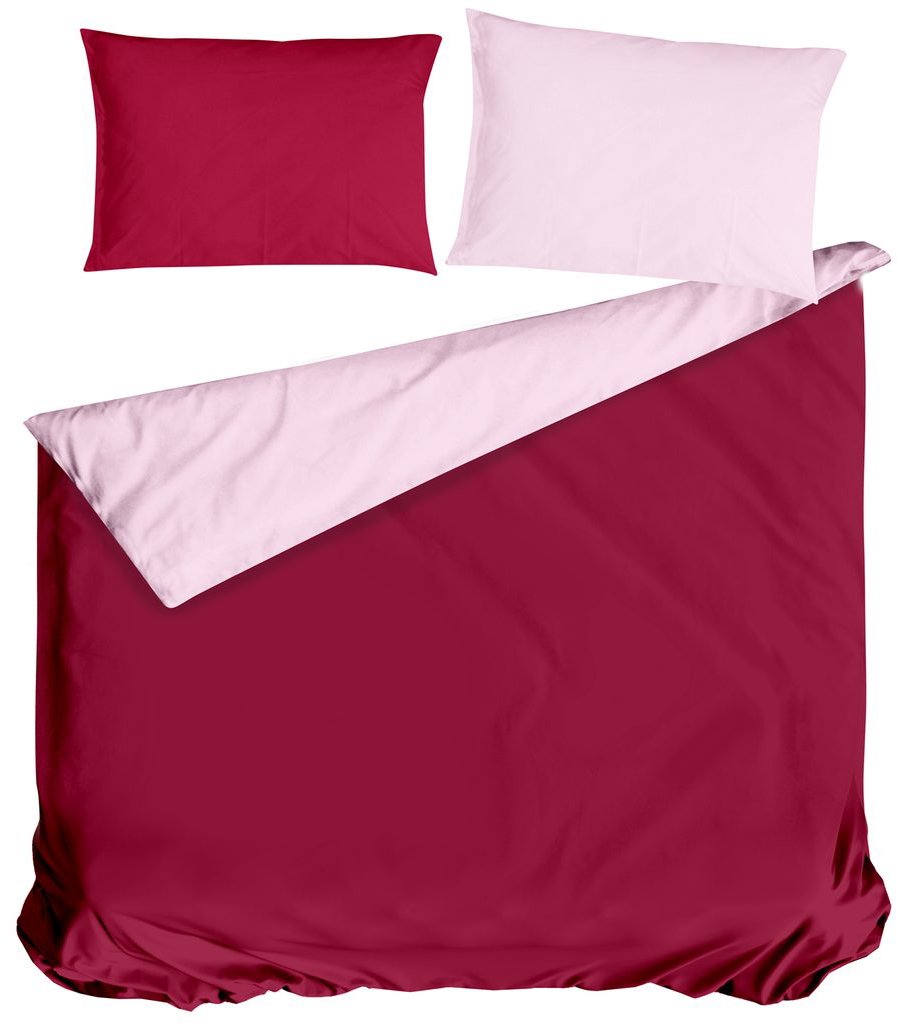 Gipetex bavlnené obliečky Doubleface vínovo-ružové 220 × 200/2 × 70 × 90 cm