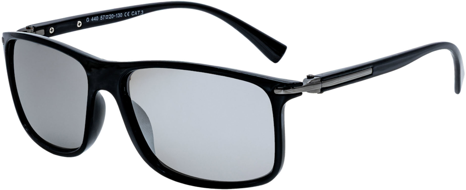 GLASSA Slnečné okuliare G 440, zrkadlové šošovky, čierne