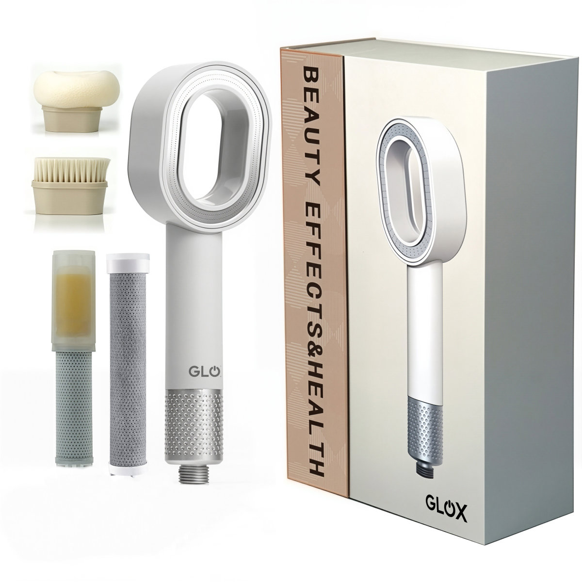 GLOX Sprchová hlavica biela sada SH001W