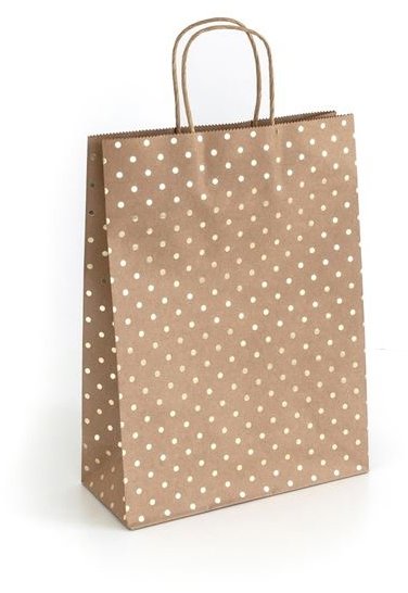 GALERIA PAPIERU L, zlaté bodky – balenie 5 ks