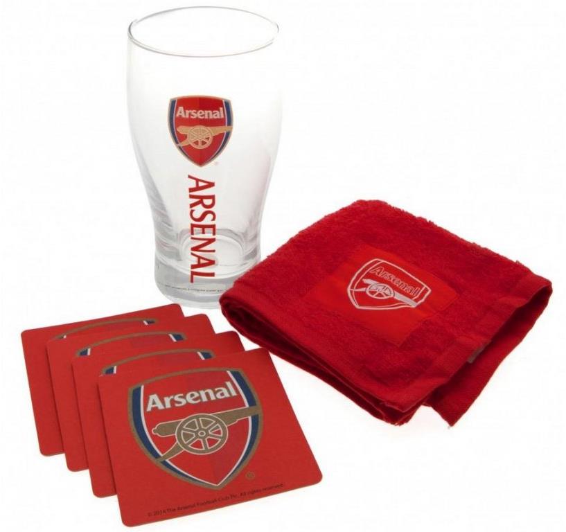 Arsenal FC: Wordmark – pohár s podložkou a uterákom