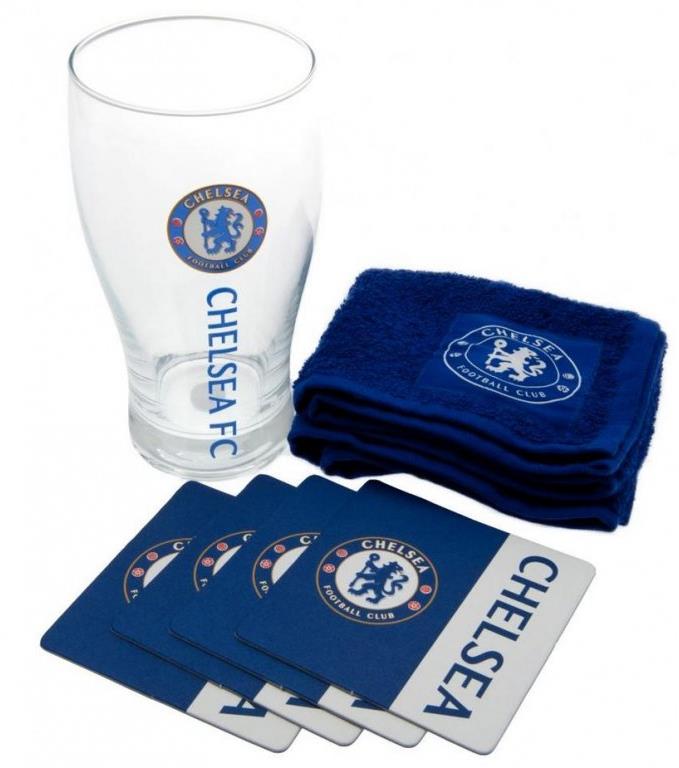FOREVER COLLECTIBLES Chelsea FC: Wordmark – poháre s podtáckami a uterákom