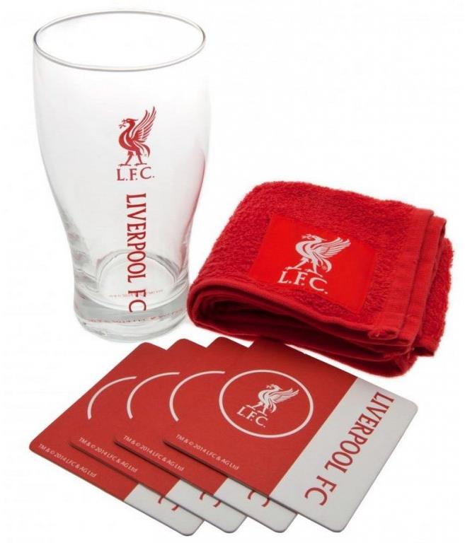 FOREVER COLLECTIBLES Liverpool FC: Wordmark – poháre s podtáckami a uterákom