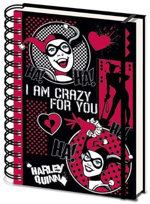 Harley Quinn – I am Crazy For You – zápisník s krúžkovou väzbou