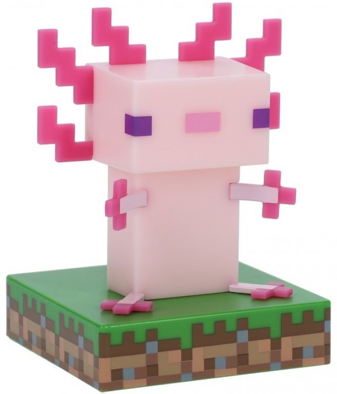 Minecraft - Axolot - svietiaca figúrka