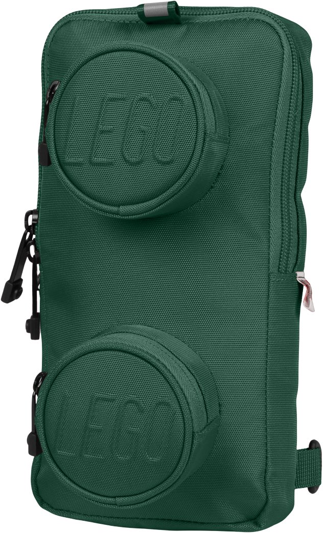 LEGO Signature Brick 1 × 2 Sling Bag - tmavě zelený