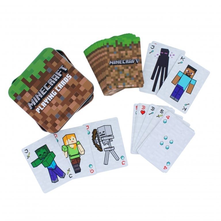 Minecraft – hracie karty v plechovej škatuľke