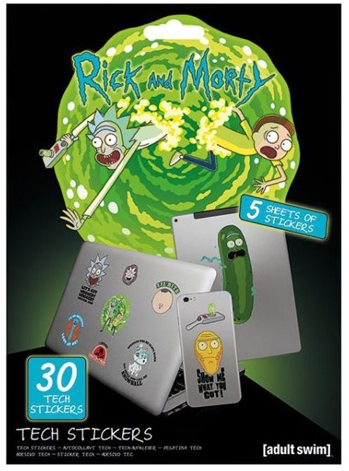 Rick and Morty – Adventures – samolepky na elektroniku (30 ks)